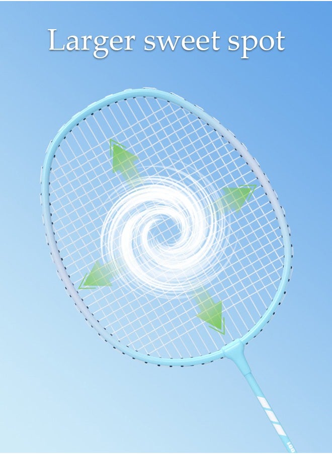 DUNISO Badminton Rackets Set of 2 Badminton Racquets Lightweight Including Badminton Bag and 3 Badminton Shuttlecock  - Image 2