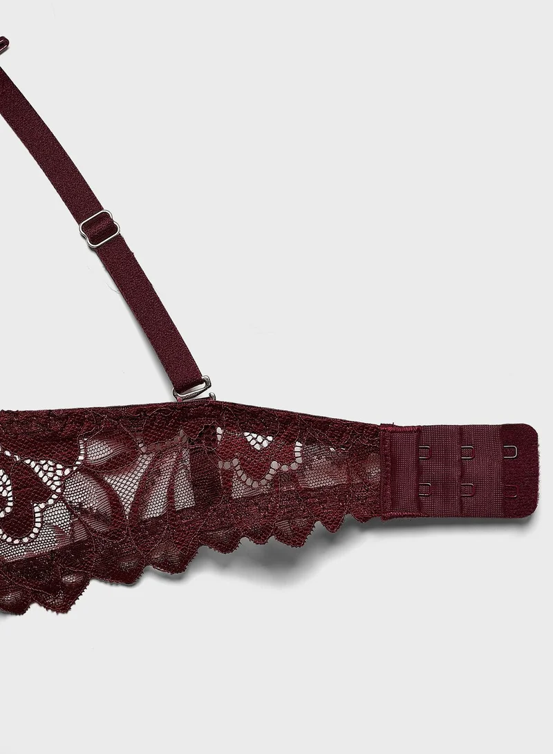 La Senza Lace Detail Plunge Bra