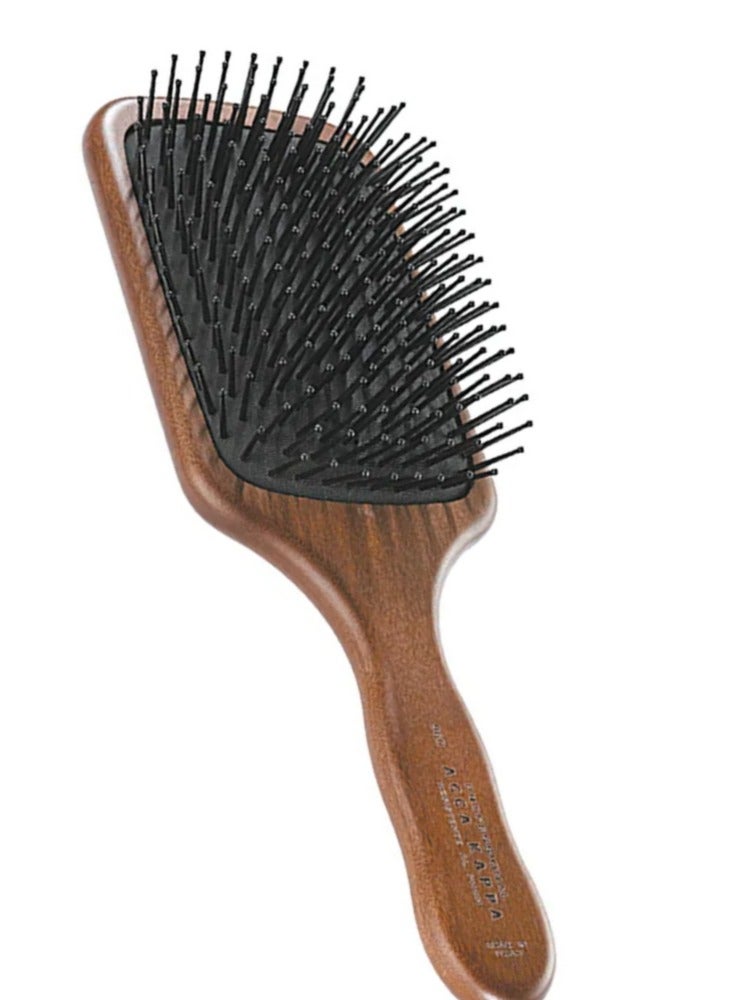 Acca Kappa Pneumatic Rectangular Wood Hairbrush for Smooth Hair 24.5cm,1un. - Image 1