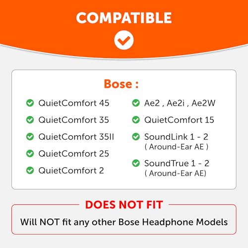 WC SweatZ QuietComfort - Patented Earpad Covers for Bose QuietComfort 45, 35, 35ii, QC2, QC25, QC15, AE2, AE2i, SoundTrue, SoundLink by Wicked Cushions | Sweatproof & Easily Washable | Black - Image 2