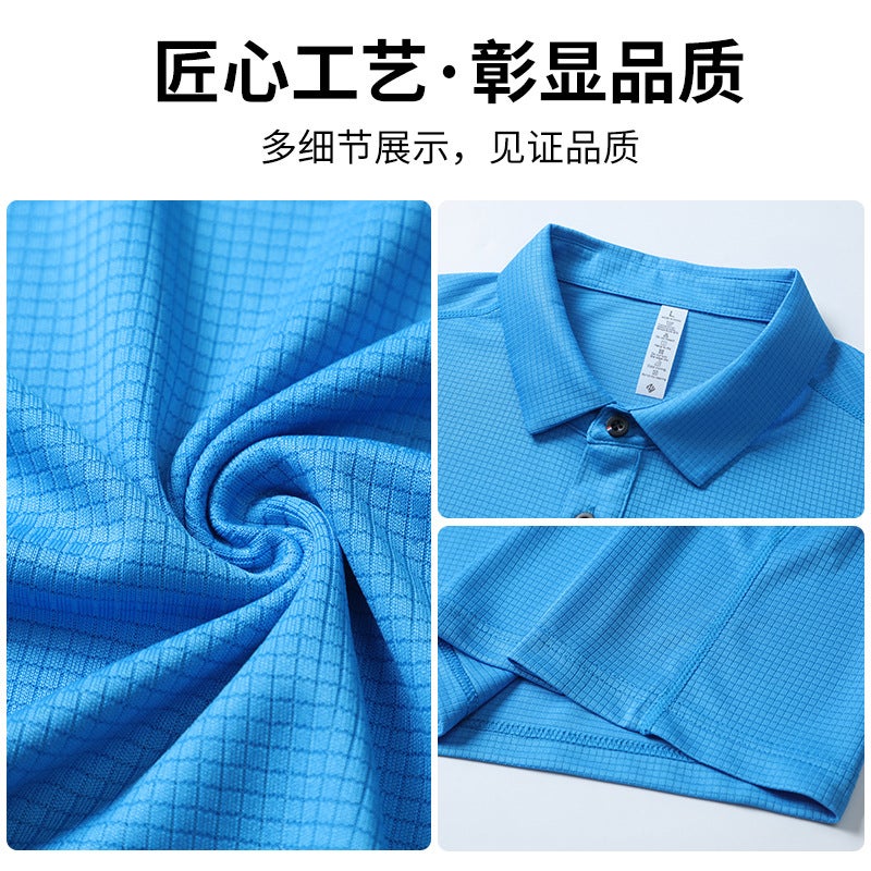 Manufacturer Summer Quick-Drying Sports Casual Polo Shirts For Men And Women Lapel Short-Sleeved Work Clothes Cultural Shirts Group Clothes - Image 3
