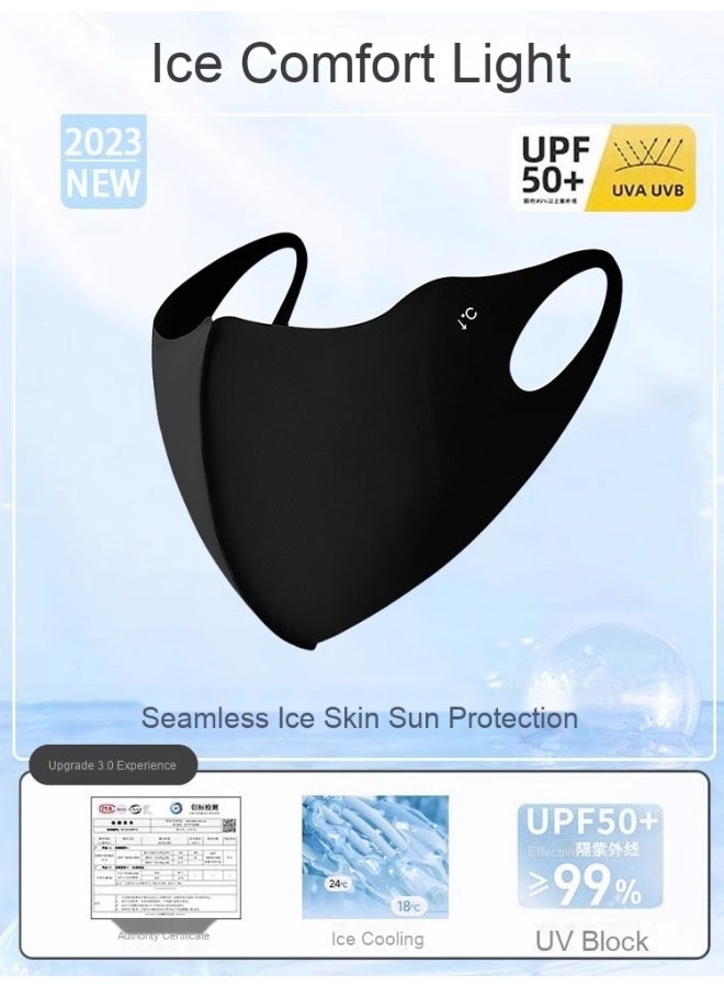 Generic Washable Non-trace Ice Sunscreen Mask Uv Resistant Ice Silk Mask Breathable Thin Mask Independent Packaging 