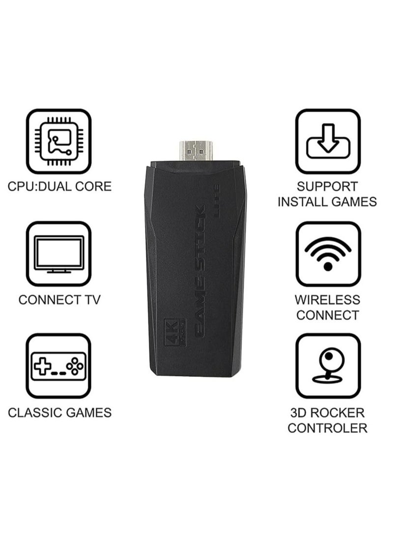 ELTRAZONE Wireless Retro Game Console, Plug and Play Video Game Stick Built in 10000+ Games,9 Classic Emulators, 4K High Definition HDMI Output for TV with Dual 2.4G Wireless Controllers - Image 5