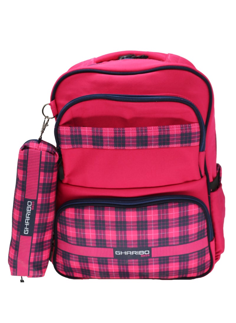 Gharibo Bags - School backpack model 15 cross lines - Image 1
