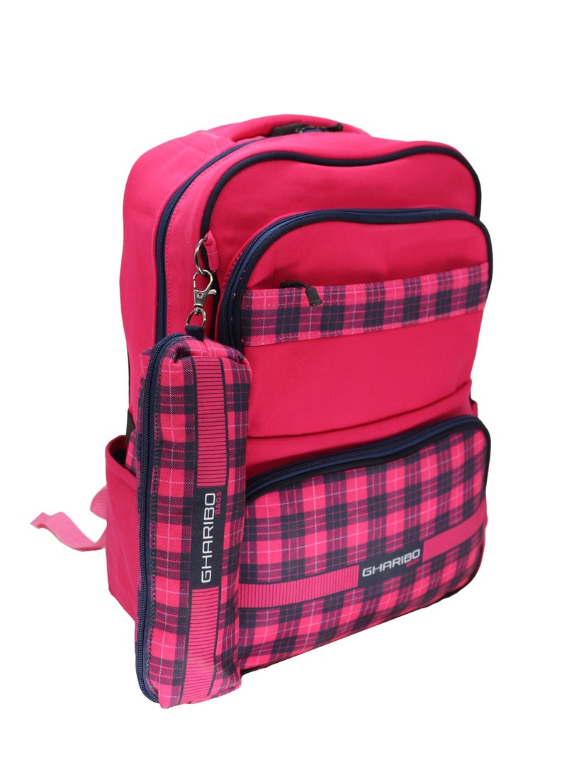 Gharibo Bags - School backpack model 15 cross lines - Image 1