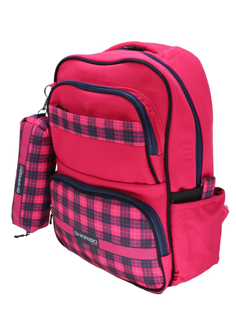 Gharibo Bags - School backpack model 15 cross lines - Image 1