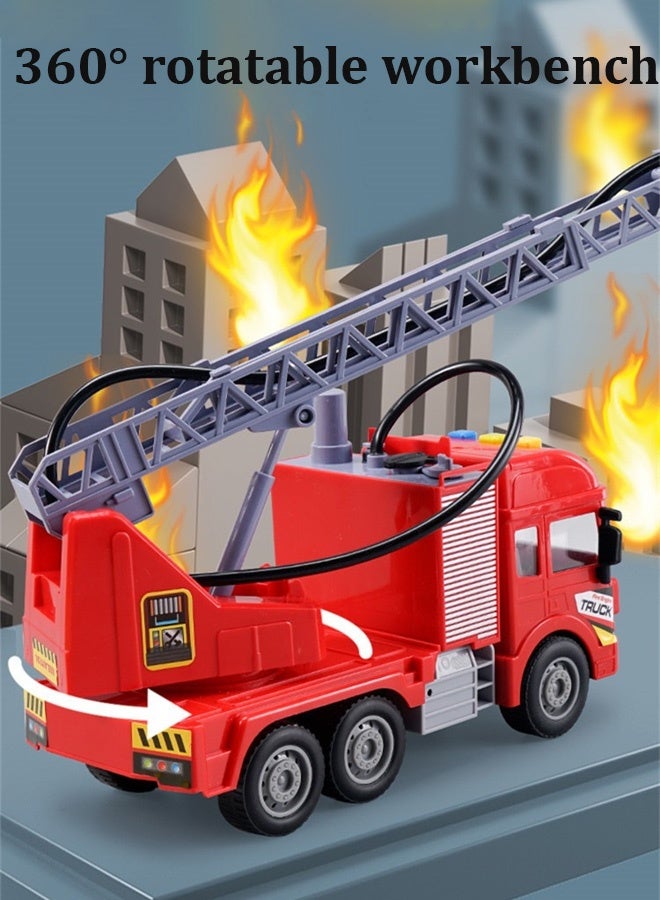 XiuWoo Spray Water Truck Toy Firetruck Fireman Fire Truck/engine Vehicle Car Music Light Educational Boy Eletric Toys for Children - Image 5