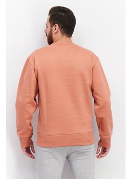 adidas Originals Men Sportswear Fit Brand Logo Long Sleeve Sweatshirt, Brown  - Image 4