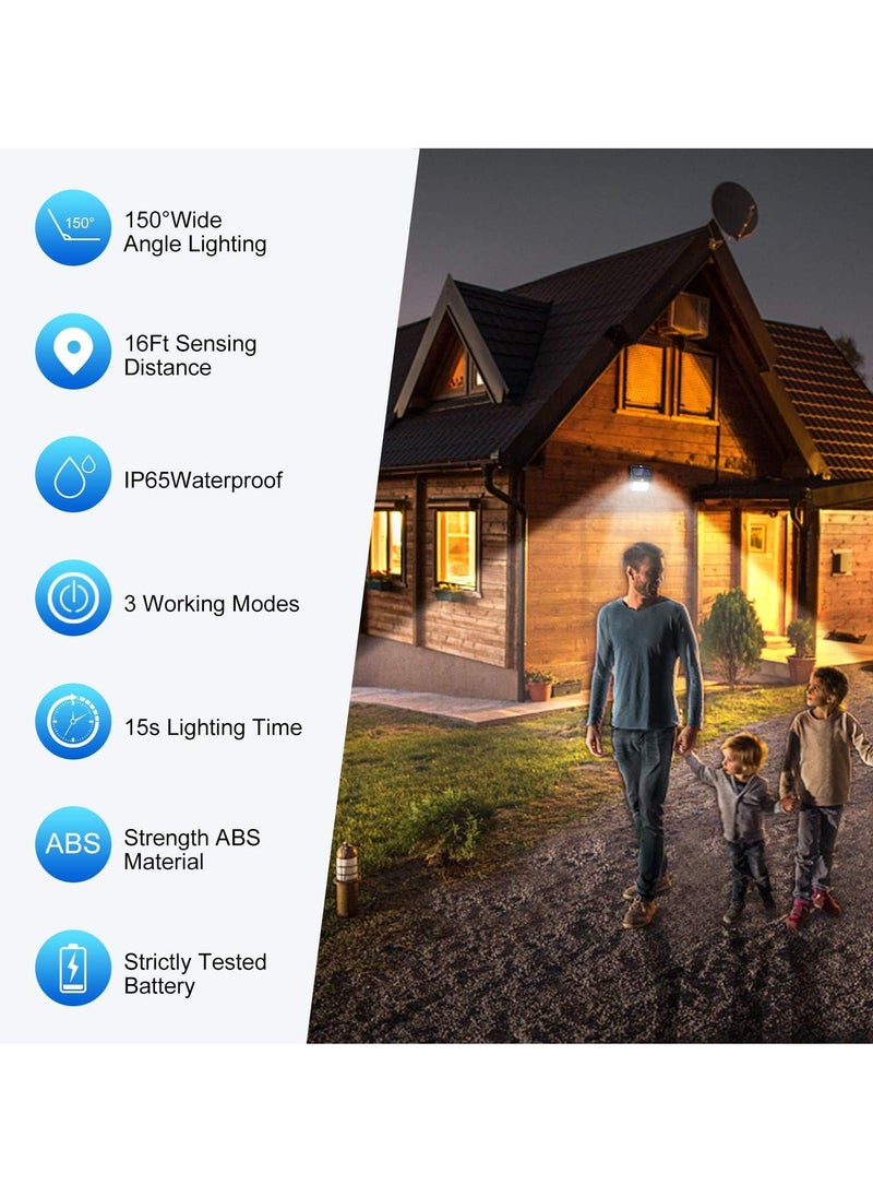 TIGER - Wireless IP65 Waterproof 42 LED Solar Lights | Pack of 10 | 3 Working Modes, Motion Sensor Outdoor Lights for Garden, Patio, Yard, Pathway, and Driveway, Energy-Efficient, Easy Installation, Weatherproof - Image 1