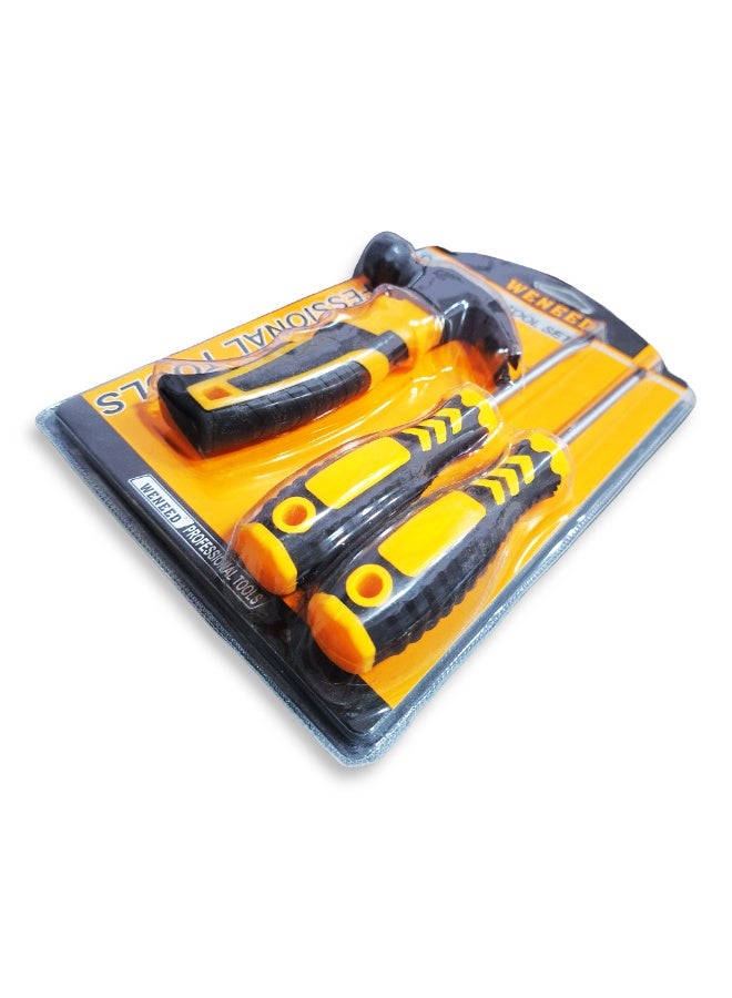 3 in 1 Professional Home Tool Set, High Quality Hammer and Two Precision Screwdrivers, Ideal for Quick Repairs, DIY Projects, and Home Maintenance - Image 4