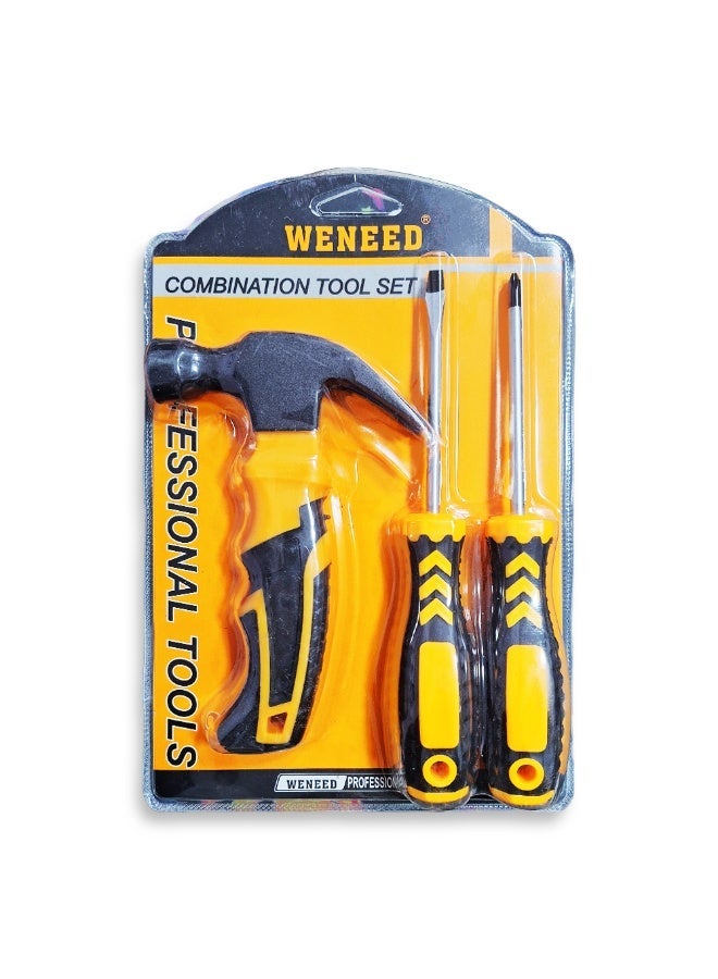 3 in 1 Professional Home Tool Set, High Quality Hammer and Two Precision Screwdrivers, Ideal for Quick Repairs, DIY Projects, and Home Maintenance - Image 3