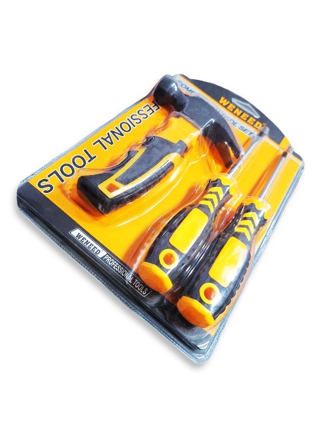 3 in 1 Professional Home Tool Set, High Quality Hammer and Two Precision Screwdrivers, Ideal for Quick Repairs, DIY Projects, and Home Maintenance - Image 2