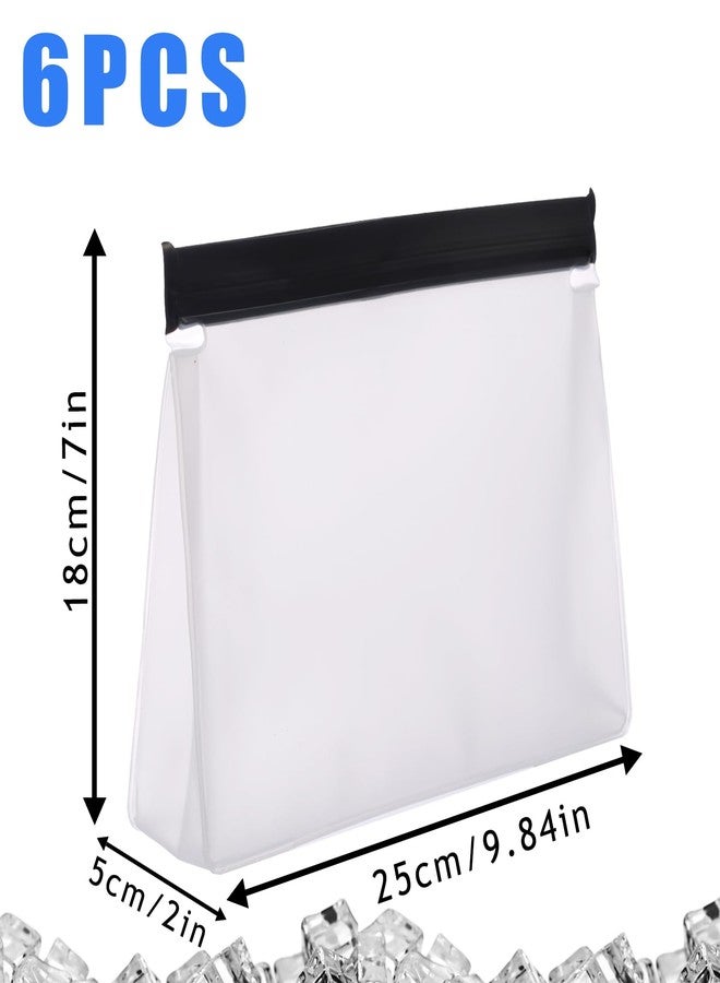 YEXEXINM 6 Pack Reusable Ice Storage Bags, 10 x 7.3 x 2.2in Leak Proof Ice Bags With Secure Zip Close Design, Bpa-Free - Image 2