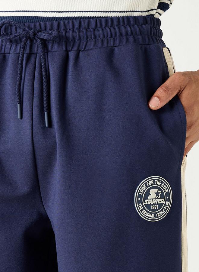 Starter Stripe Detail Track Pants with Drawstring Closure - Image 4