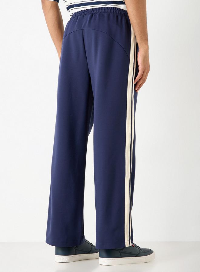 Starter Stripe Detail Track Pants with Drawstring Closure - Image 3