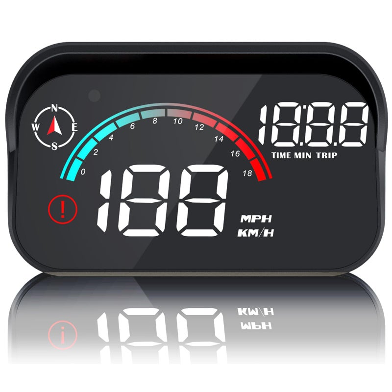 ARTILAURA Windshield GPS Speedometer Head Up Display HUD 35 Inches Digital GPS Speedometer Smart Gauge OverspeedCompass Mileage for Most Car Vehicles - Image 3