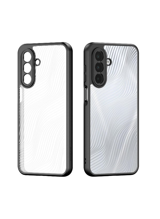 دوكس دوتشيز ايمو جراب لموبايل ايه سامسوج ايه 17 فايف جي جراب نحيف وشفاف مطفي مصنع من البولي يوريثين الحراري بولي كربونات البولي بروبلين سيليكون - اسود - Image 2