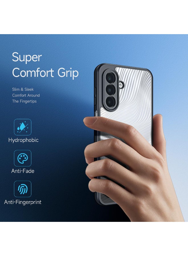 دوكس دوتشيز ايمو جراب لموبايل ايه سامسوج ايه 17 فايف جي جراب نحيف وشفاف مطفي مصنع من البولي يوريثين الحراري بولي كربونات البولي بروبلين سيليكون - اسود - Image 3