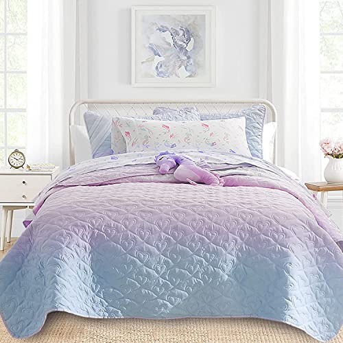 SCHNAUZER HOME Quilt Set King Size 3 Piece, Bailey Pattern Printed Bedding Coverlet Set, Lightweight Soft Reversible Bedspread Sets for All Season (1 Quilt & 2 Pillow Shams) - Image 1
