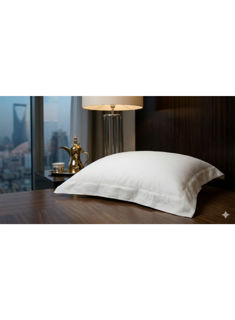 Alranah Premium Egyptian Cotton Pillow Case Set 2 Pieces Luxury Soft Breathable Hotel Quality Pillow Covers 100% Pure Cotton Bedding for Bedroom Home White - Image 3