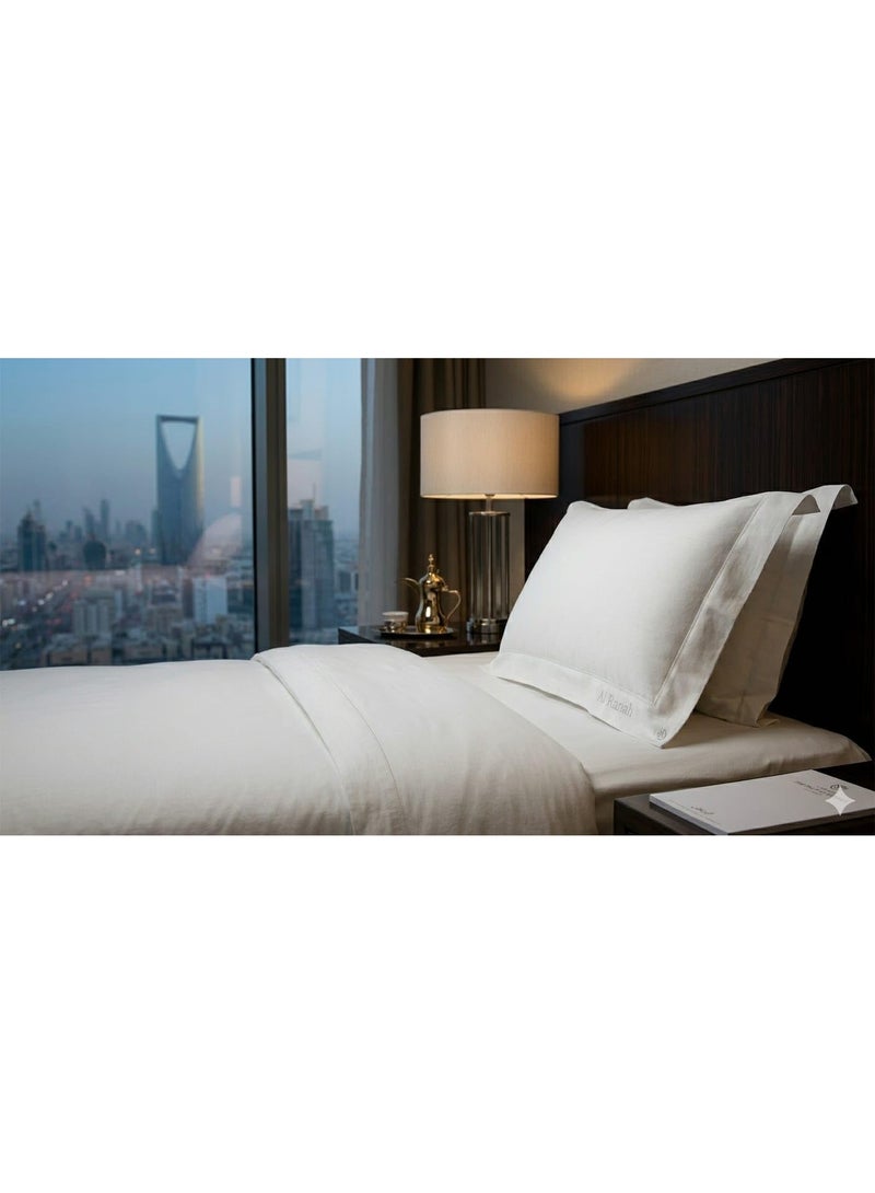 Alranah Premium Egyptian Cotton Pillow Case Set 2 Pieces Luxury Soft Breathable Hotel Quality Pillow Covers 100% Pure Cotton Bedding for Bedroom Home White - Image 5