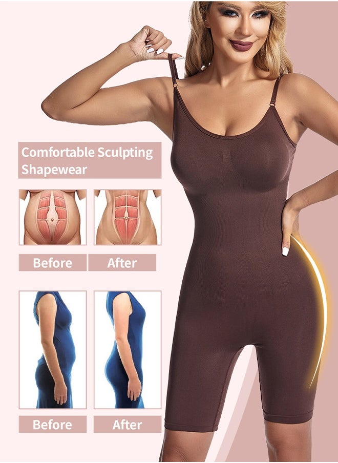 Lemon Women's Seamless Workout Shaping Bodysuit High Waist Gym Shorts Sports Bra Activewear Sets for Yoga Workout（Brown）  - Image 5