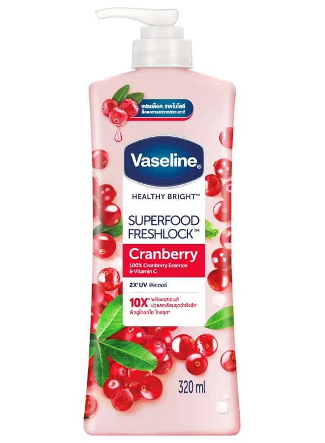 Vaseline HWALTHY BRIGHT SUPERFOOD FRESHLOCK CRANBERRY 320 ML - Image 1