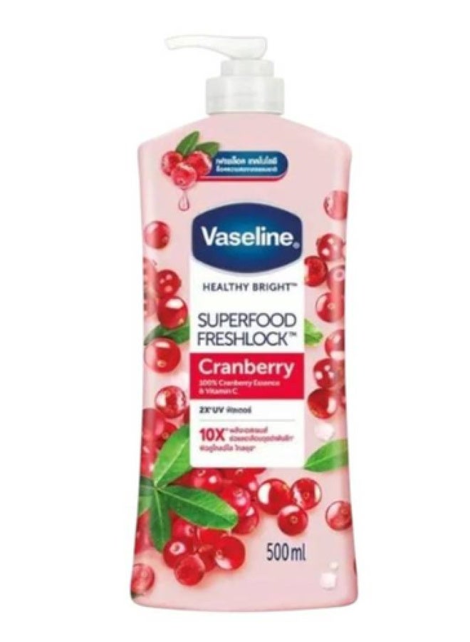 Vaseline HEALTHY BRIGHT SUPERFOOD FRESHLOCK CRANBERRY 500 ML - Image 1