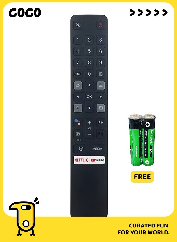 Remote Control For TCL Smart, LCD, LED TV black 