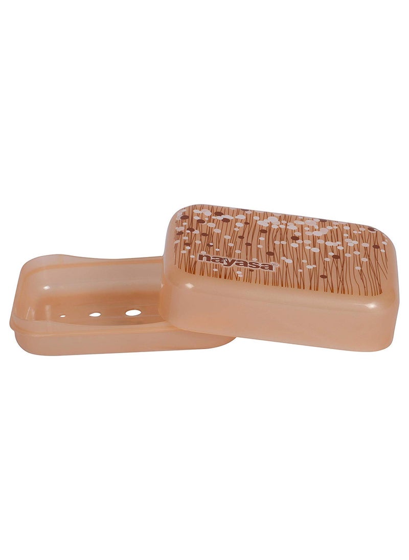 NAYASA Nayasa Plastic Funk Bathroom Set DLX 6 Pcs Bkt 25 L Mug 15 L Basin 20 L Dustbin 14 L 509 Stool Soap Case Bathroom Accessory Set Plastic Bathroom Set Bath Set for Bathroom Brown  - Image 4