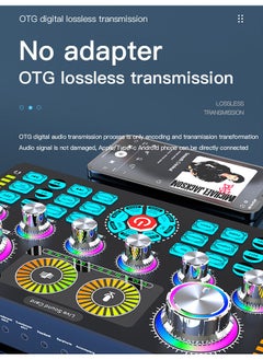 Mi VAZA Q7Podcast Microphone Sound Card - DJ Mixer - Live Sound Card for Streaming - Audio Mixer for Streaming, Gaming, Recording, Singing, Tiktok, YouTube, PC, Computer  - Image 5