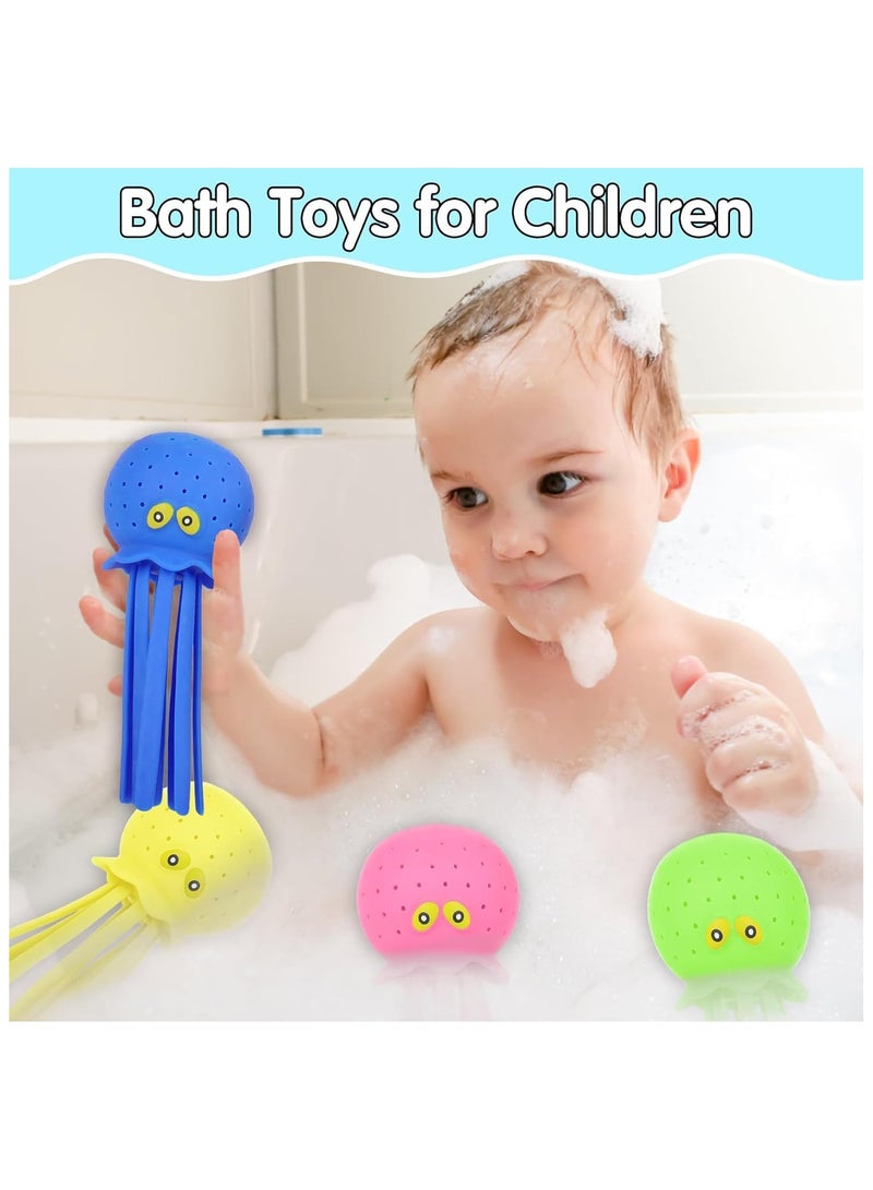 Soofam Octopus Bath Toy, Octopus Water Pool Toys for Toddlers, Water Table Toys, Water Bombs Splash Balls for Kids, Summer Bath Swimming Toys, Pool Toys for Kids Ages 3-8 (4PCS) - Image 2