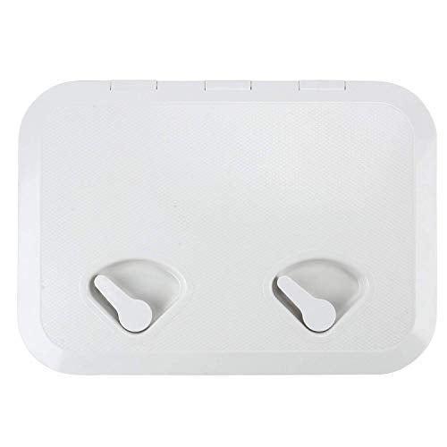 Amarine Made 17-1/4"X12-3/8 Boat Hatch, Rectangle Marine Hatch Cover, Sturdy Marine Storage Hatchs, Weatherproof Boat Deck Lid with 180 Lid Hinge for Boats (White) - Image 2