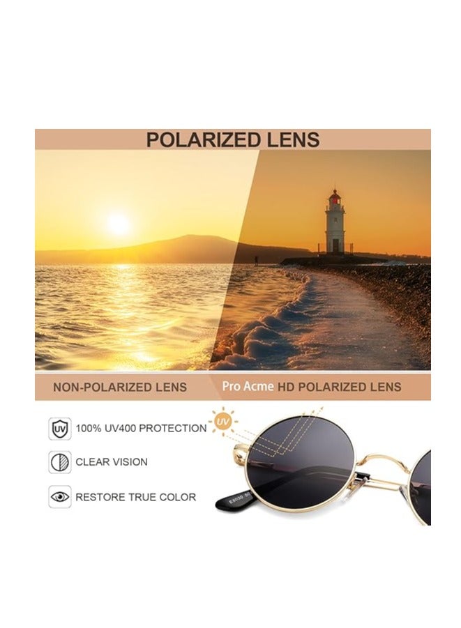 Generic Small Round Polarized Sunglasses for Men Women Circle Retro Shades Metal Hippie Sunglasses UV400  - Image 3