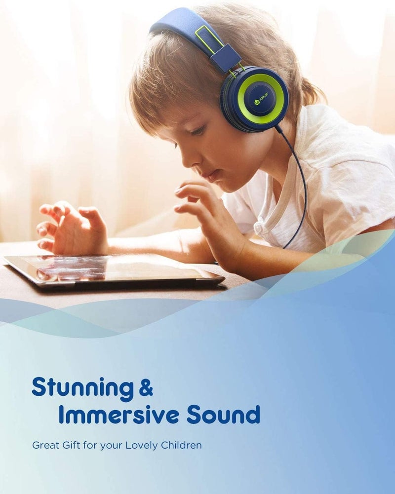 iClever [2 Pack] Kids Headphones with Microphone - Headphones for Boys Girls with Safe Volume Limited 85dB/94dB, Adjustable Foldable for Online School/Travel/Tablet - Image 2