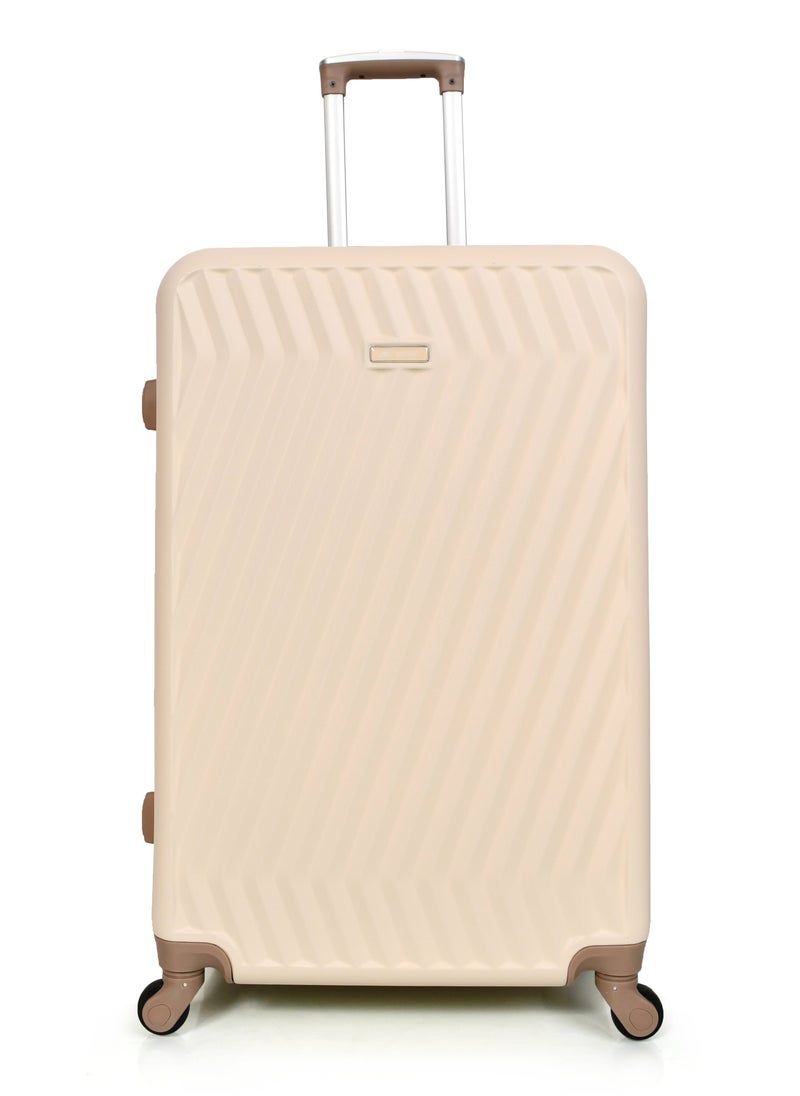 MORANO 4-Piece Women Morano Travel Luggage Trolley Set Beige with Khaki Size 28''-24''-20''-12'' Inches  - Image 5