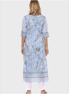 Instafab Printed Kurti and Pant Set  - Image 3