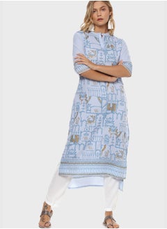Instafab Printed Kurti and Pant Set  - Image 4
