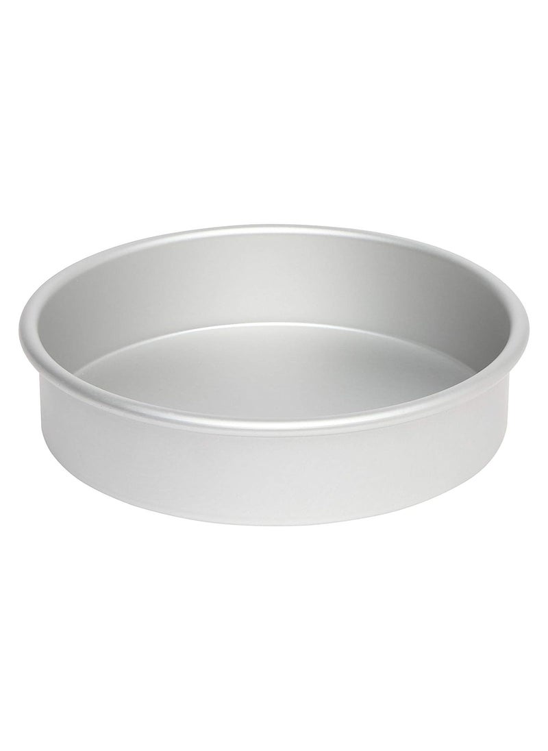 FOSSIL FOSSIL Aluminium Baking Round Cake PanMould 9 Diameter x 225 Height for 15KG Cake Silver  - Image 1