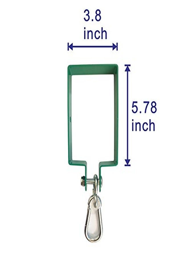 Hi Flame Heavy Duty Steel Swing Hangers for Wooden Sets Includes Snap Hooks. for Connecting to a 4"x6" Beam (Green, Set of 4) - Image 2