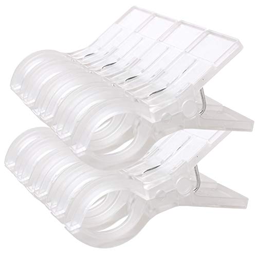 WARMBUY Clear Plastic Towel Clips, 8 Pack - Image 1