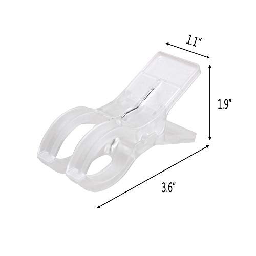 WARMBUY Clear Plastic Towel Clips, 8 Pack - Image 2