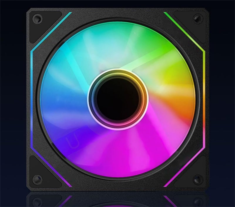 Shaking Tank TJ Prism 120mm GEN4 Pro ARGB case Fan,Infinity Mirror RGB Light Effect 5V 3PIN Motherboard Light Sync 1000~1650RPM PWM PC Fan Suitable for Computer Cases and Liquid radiators - Image 3