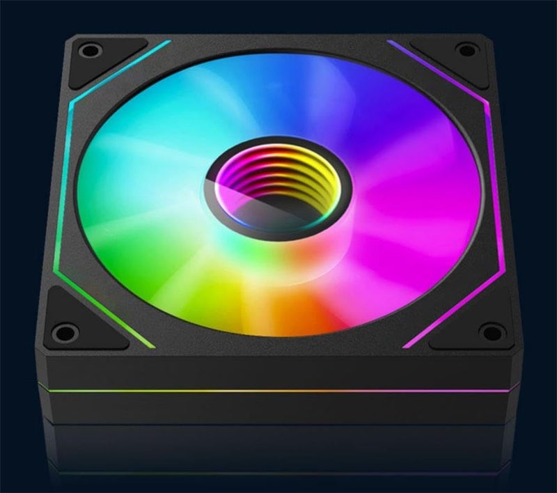 Shaking Tank TJ Prism 120mm GEN4 Pro ARGB case Fan,Infinity Mirror RGB Light Effect 5V 3PIN Motherboard Light Sync 1000~1650RPM PWM PC Fan Suitable for Computer Cases and Liquid radiators - Image 4