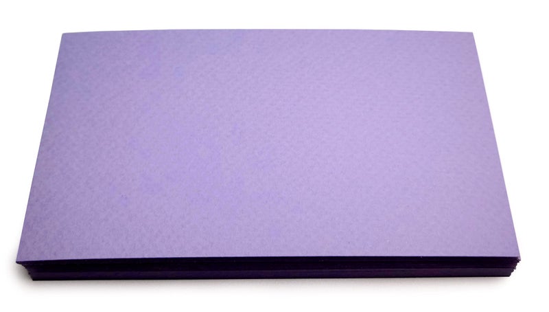 PPAPPAPPIYO 50 Pack 3x5 Colored Index Cards, 180gsm Premium Textured Blank Flash Cards, Heavyweight Cardstock for Study, Recipes, and DIY Crafts (violet) - Image 1