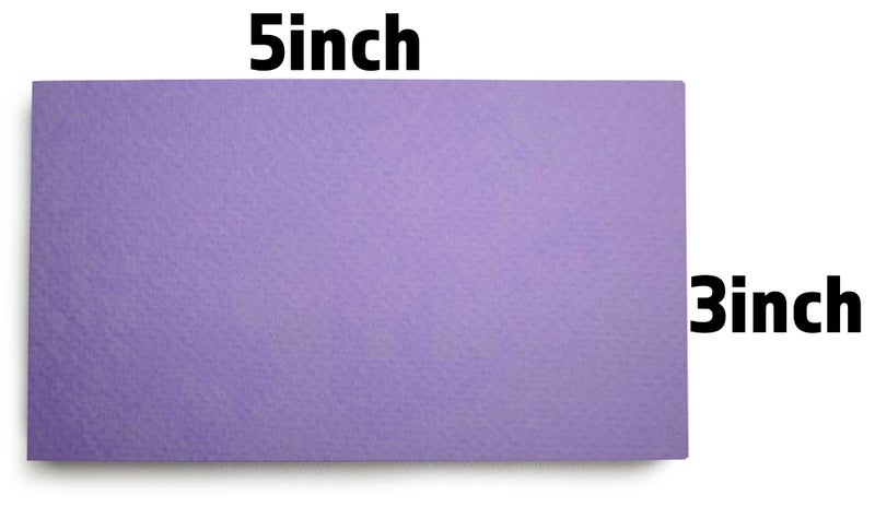 PPAPPAPPIYO 50 Pack 3x5 Colored Index Cards, 180gsm Premium Textured Blank Flash Cards, Heavyweight Cardstock for Study, Recipes, and DIY Crafts (violet) - Image 2