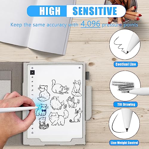 REEYEAR No Worn Out Titanium Alloy Fine Point Replacement Pencil Nibs Compatible with King Write Samsung Tab S7,S8,S9 Pen Stylus, Accurate Control Pencil Tips fits for King Write EMR Pen,2 Pcs - Image 3