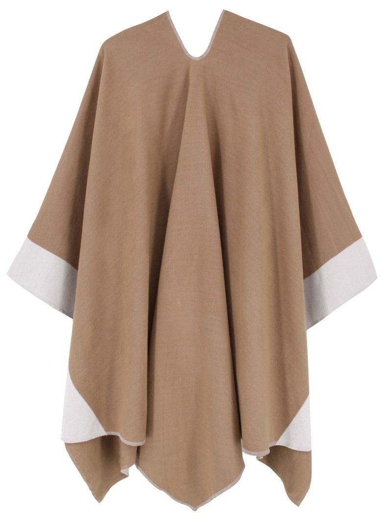Moss Rose Women's Shawl Wrap Poncho Ruana Cape Open Front Cardigan with Belt for Spring Fall Winter - Image 4