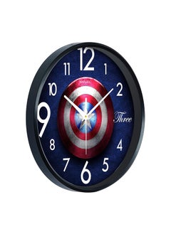Naturel NATUREL Round Shape Analog Wall Clock With Plastic And Glass For Home/Kitchen/Living Room/Bedroom/Office, 24 Cm X 24 Cm,Black  - Image 2