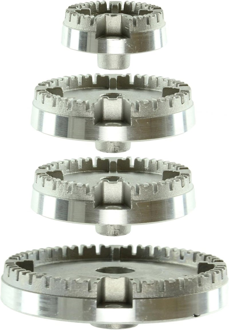 Spares2go (Non Universal) Oven Cooker Hob Gas Burner Crown & Flame Cap Kit for Lamona (Small, 2 Medium & Large, 55mm - 100mm) - Image 5